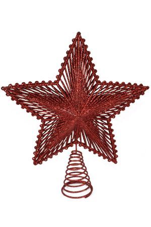 Ёлочная верхушка ЗВЕЗДА 'ДАРБИ', металл, красная, 26 см, Due Esse Christmas