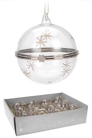 Набор ёлочных шаров КАСКЕТ, стекло, 8 см, 12 шт., Koopman International