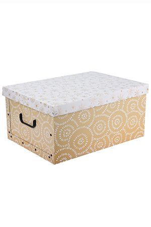 Декоративная коробка для хранения ВЕСЕННИЙ СТИЛЬ: ОДУВАНЧИКИ, картон, 51х37х24 см, Koopman International