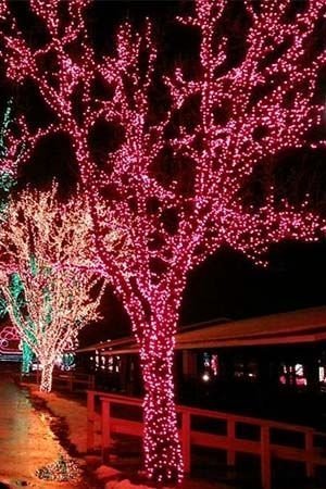 Гирлянды на дерево Клип Лайт Quality Light 100 м, 1000 розовых LED ламп, черный ПВХ, IP44, BEAUTY LED