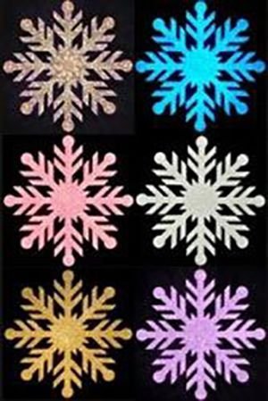 Снежинка КРИСТАЛЛ - макси, (пеноплекс), цвета в ассортименте, 60 см, МанузинЪ