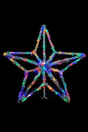 Макушка для высокой елки ЗВЕЗДА СВЕТОДИОДНАЯ, 70 см, цвета в ассортименте, Россия МЗ-LED-70