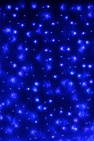 Занавес световой PLAY LIGHT МЕРЦАЮЩИЙ, 400 синих LED ламп, 2x2 м, прозрачный провод, коннектор, уличный, BEAUTY LED