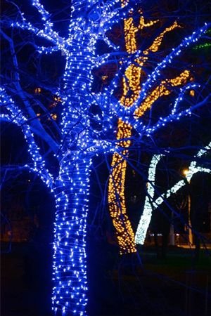 Гирлянды на дерево Клип Лайт Legoled 60 м, 450 синих LED ламп, черный КАУЧУК, IP54, BEAUTY LED