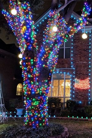 Гирлянды на дерево Клип Лайт Legoled 60 м, 450 разноцветных LED ламп, черный КАУЧУК, IP54, BEAUTY LED
