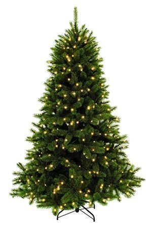 Искусственная елка с лампочками Лесная Красавица 185 см, 224 теплые белые лампы, ЛЕСКА + ПВХ, Triumph Tree