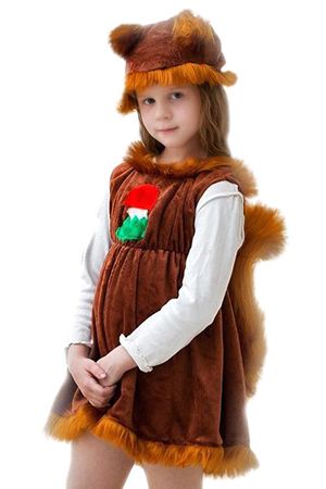 Карнавальный костюм БЕЛКА, коричневая, 5-7 лет, Бока