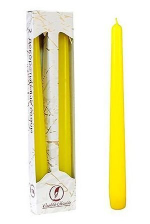 Свечи античные, жёлтые, 2.3х25 см (упаковка 2 шт.), Омский Свечной
