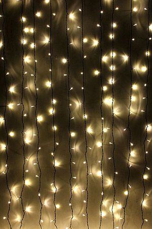 Занавес световой PLAY LIGHT, 600 теплых белых LED ламп, 2x3 м, прозрачный провод, коннектор, уличный, BEAUTY LED