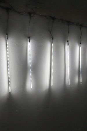 Светодиодная гирлянда Тающие Сосульки 10*0.5 м, 720 холодных белых LED ламп, черный ПВХ, 10 м, IP44, BEAUTY LED