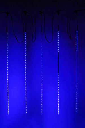 Светодиодная гирлянда Тающие Сосульки 5*1 м, 480 синих LED ламп, черный ПВХ, 5 м, IP44, BEAUTY LED