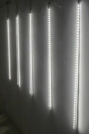 Светодиодная гирлянда Тающие Сосульки 5*1 м, 480 холодных белых LED ламп, черный ПВХ, 5 м, IP44, BEAUTY LED