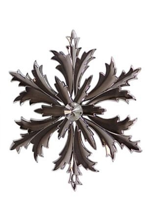 Снежинка МОРОЗКО металлизированная серебряная, 12 см, Морозко