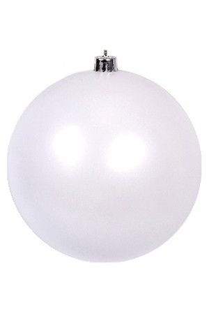 Пластиковый шар матовый, цвет: белый, 140 мм, Winter Deco
