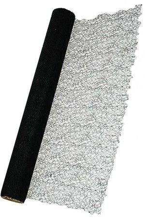 Ткань для декорирования ПАУТИНКА мелкая чёрная, 40х200 см, BILLIET