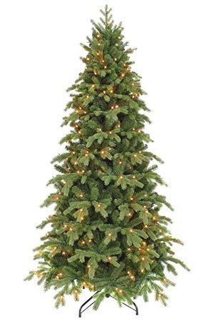 Искусственная елка с лампочками Шервуд Премиум Стройная 155 см, 120 теплых белых ламп, ЛИТАЯ + ПВХ, Triumph Tree