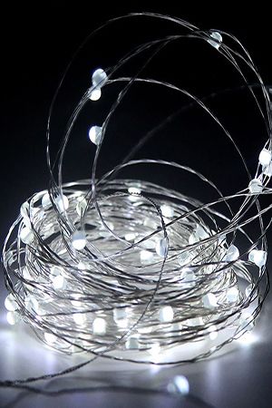 Гирлянда СВЕТЛЯЧКИ, 120 холодных белых mini LED-ламп, 12+3 м, серебряный провод, уличная, Koopman International