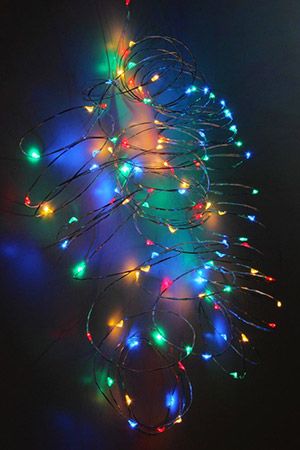 Гирлянда СВЕТЛЯЧКИ, 240 разноцветных mini LED-ламп, 24+3 м, серебряный провод, уличная, Koopman International