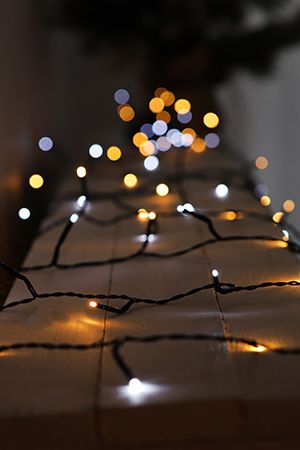 Светодиодная гирлянда НИТЬ ОБЪЕМНАЯ, 80 теплых/холодных белых LED ламп, 6+3 м, черный PVC провод, контроллер, уличная, Kaemingk (Lumineo)