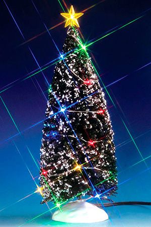 Световая фигурка 'Ёлка' с цветными огоньками, 25 см, батарейки, LEMAX