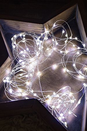 Электрогирлянда МЕРЦАЮЩАЯ НИТЬ (роса), 120 ультра ярких холодных белых  mini- LED-ламп на серебряной проволоке, 12+1.5 м, контроллер, уличная, SNOWHOUSE