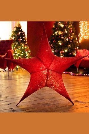 Подвесная звезда ГИГАНТ, полиэстер, красная, 80 см, SNOWHOUSE