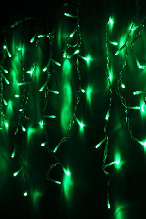Электрогирлянда СВЕТОВАЯ БАХРОМА, 240 зеленых LED ламп, 4,9x0,5 м, коннектор, прозрачный провод, уличная, BEAUTY LED