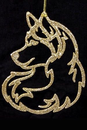 Елочное украшение НОВОГОДНЯЯ ЛАЙКА золотая, 12х10 см, Морозко