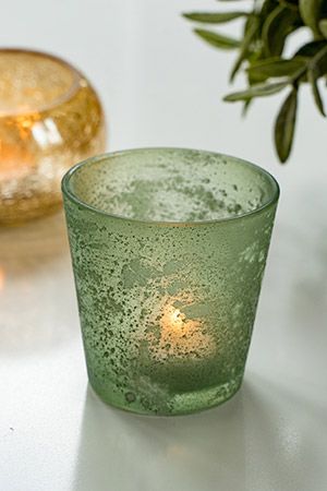 Подсвечник ЛИНД, стекло, мятно-зелёный, 7.5х7.5 см, Edelman