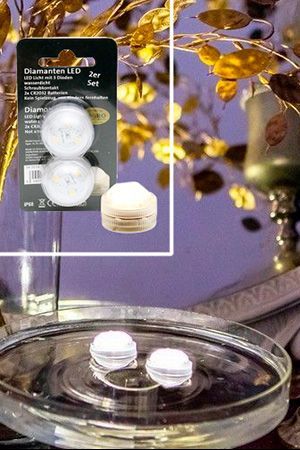Набор мини-светильников ПЛАВАЮЩИЕ ОГОНЬКИ, LED, 3х2.5 см (упаковка 2 шт.), Sigro