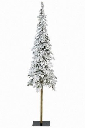 Искусственная елка Альпийская заснеженная 150 см с натуральным стволом, ЛИТАЯ 100%, Kaemingk