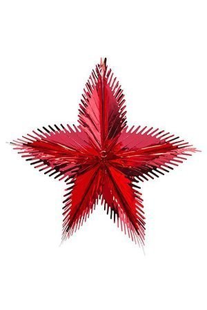 Звезда из фольги БЛЕСТЯЩАЯ, красная, 60 см, Holiday Classics
