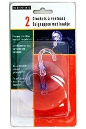 Крючки на присосках для крепления электрогирлянд и декора на гладких поверхностях, 8 см (упаковка 2 шт.), Peha Magic