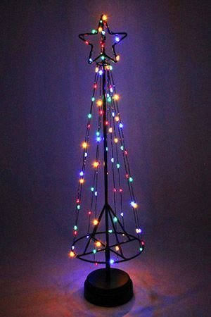 Светящаяся елка АЭЛИТА, металл, 85 разноцветных LED-огней, 50 см, батарейки, Koopman International