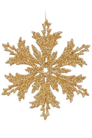 Снежинка МОРОЗКО эконом, золото, 12 см, (набор 8 шт.), Морозко