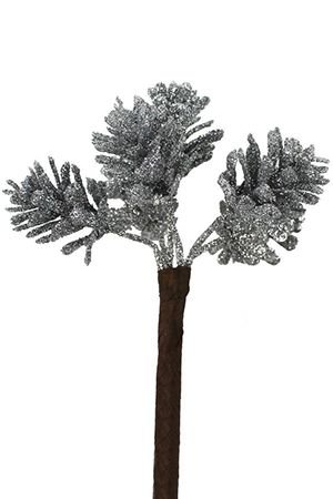 Декоративная ветка ШИШКИ-ИСКОРКИ серебряные, 50 см, Hogewoning