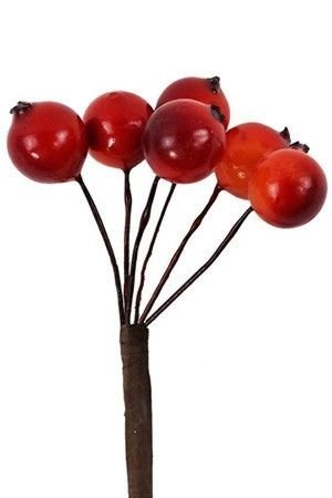 Декоративная ветка ШИПОВНИК красный, 50 см, 6 ягод, Hogewoning