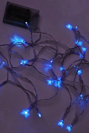 Светодиодная гирлянда РАЗНОЦВЕТНАЯ КАПЕЛЬ, 30 синих LED ламп, 3+0,3 м, прозрачный провод, батарейки, Koopman International