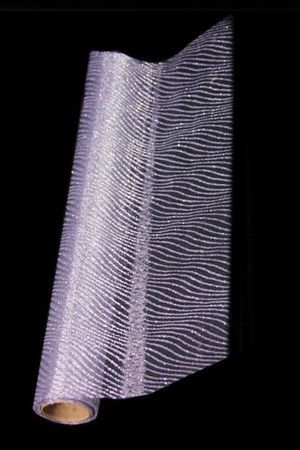 Ткань для декорирования МЕРЦАЮЩИЙ ШАРМ (полосы), серебряная, 30х500 см, Koopman International