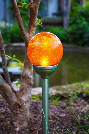 Садовый светильник ROMA, янтарная LED-лампа, солнечная батарея, 45х12 см, STAR trading