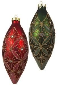 Набор стеклянных украшений АДЕЛАРД, 7х18 см (упаковка 2 шт.), разные модели, Kaemingk (Decoris)