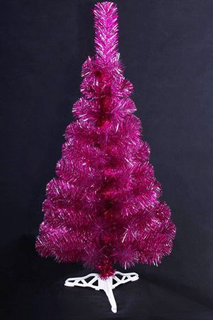 Искусственная елка СОФИЯ розовая/серебристая, настольная, (хвоя - PVC), 90 см, Ели PENERI