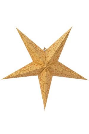Подвесная звезда-плафон ЛИЛЛА золотая, 60 см, белый кабель, цоколь Е14, Kaemingk