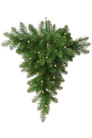 Подвесная ель НЬЮАРК, зелёная, PVC, 50 тёплых белых LED-огней, 1 м, A Perfect Christmas