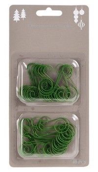 Крючки для елочных украшений, зелёные, 4.5 см, набор 40 шт., Koopman International