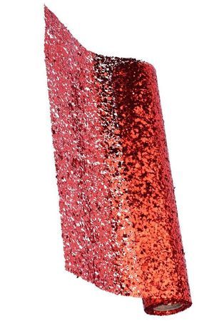 Ткань для декорирования БРИЛЛАР, с пайетками, красная, 28x250 см, Koopman International
