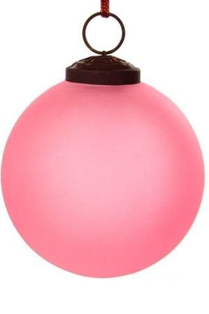 Ёлочный шар ТЕНЕРЕЦЦА РОСА, стекло, прозрачно-розовый, матовый, 7.5 см, SHISHI