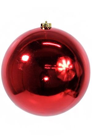 Пластиковый шар глянцевый, цвет: красный, 140 мм, Winter Deco
