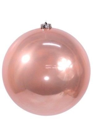 Пластиковый шар глянцевый, цвет: нежно-розовый, 140 мм, Winter Deco