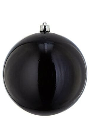 Пластиковый шар глянцевый, цвет: черный, 140 мм, 2 сорт, Kaemingk